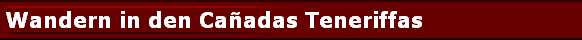 Wandern in den Caadas Teneriffas